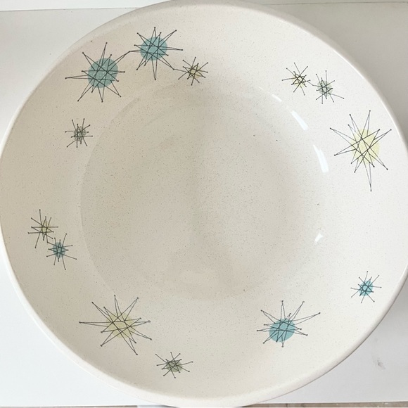 Vintage Midcentury Franciscan Starburst 12" Large Salad Serving Bowl Ovenware - Picture 5 of 10